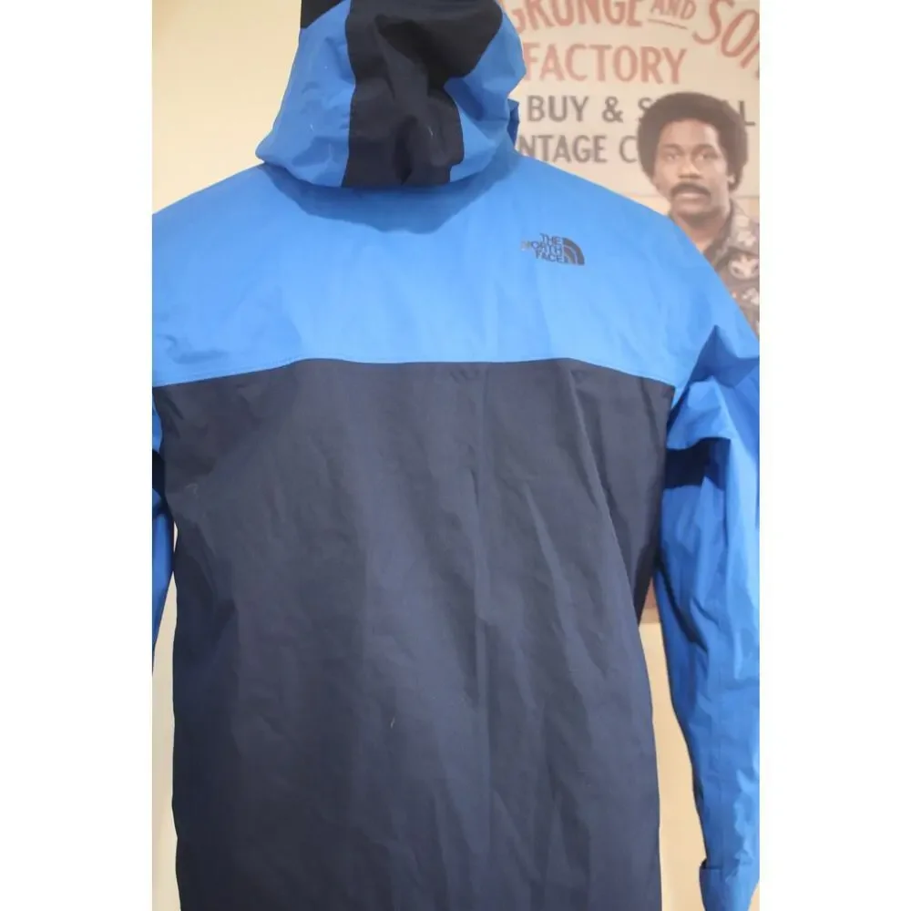The North Face Jacket Boys Large 14 16 Blue Rain Coat Hooded Lightweight - Picture 4 of 9